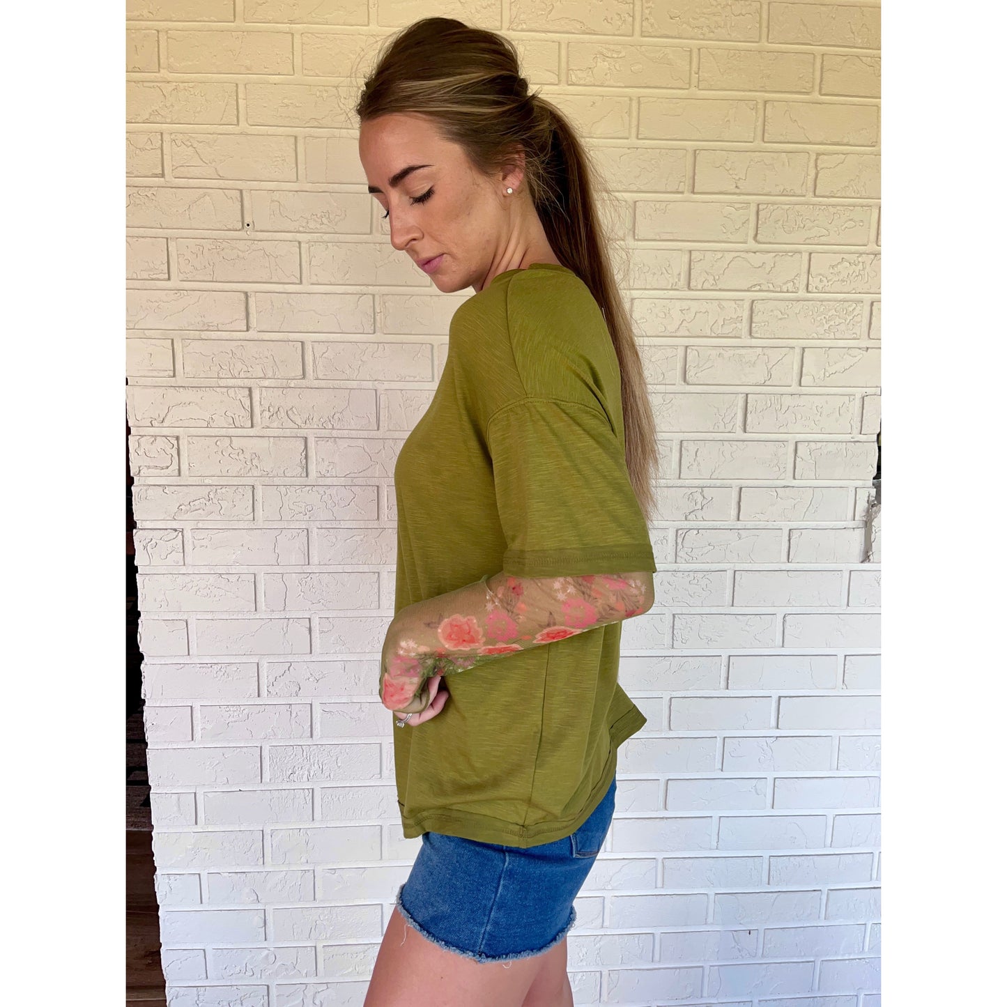 Floral Sleeve Tee