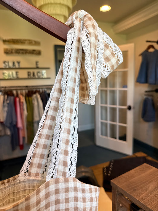 Eyelet Trim Maxi Dress