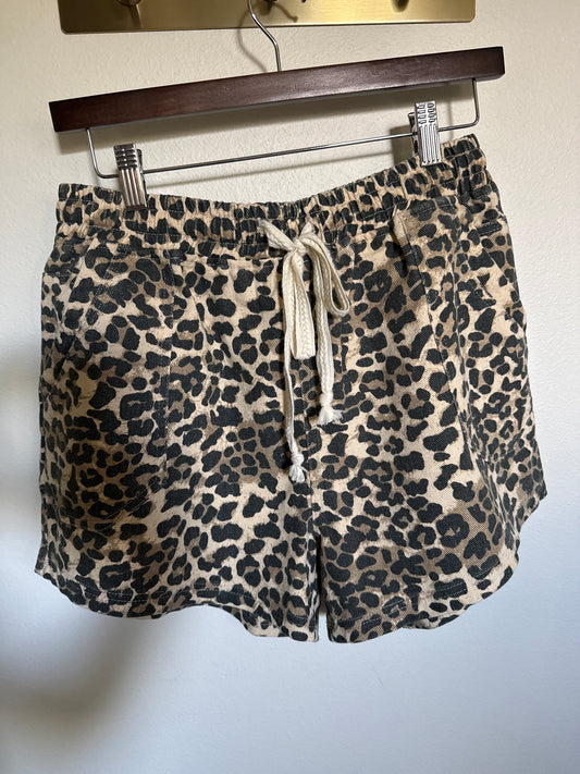 Cheetah Drawstring Shorts