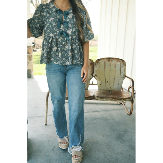 Distressed Hem Pants