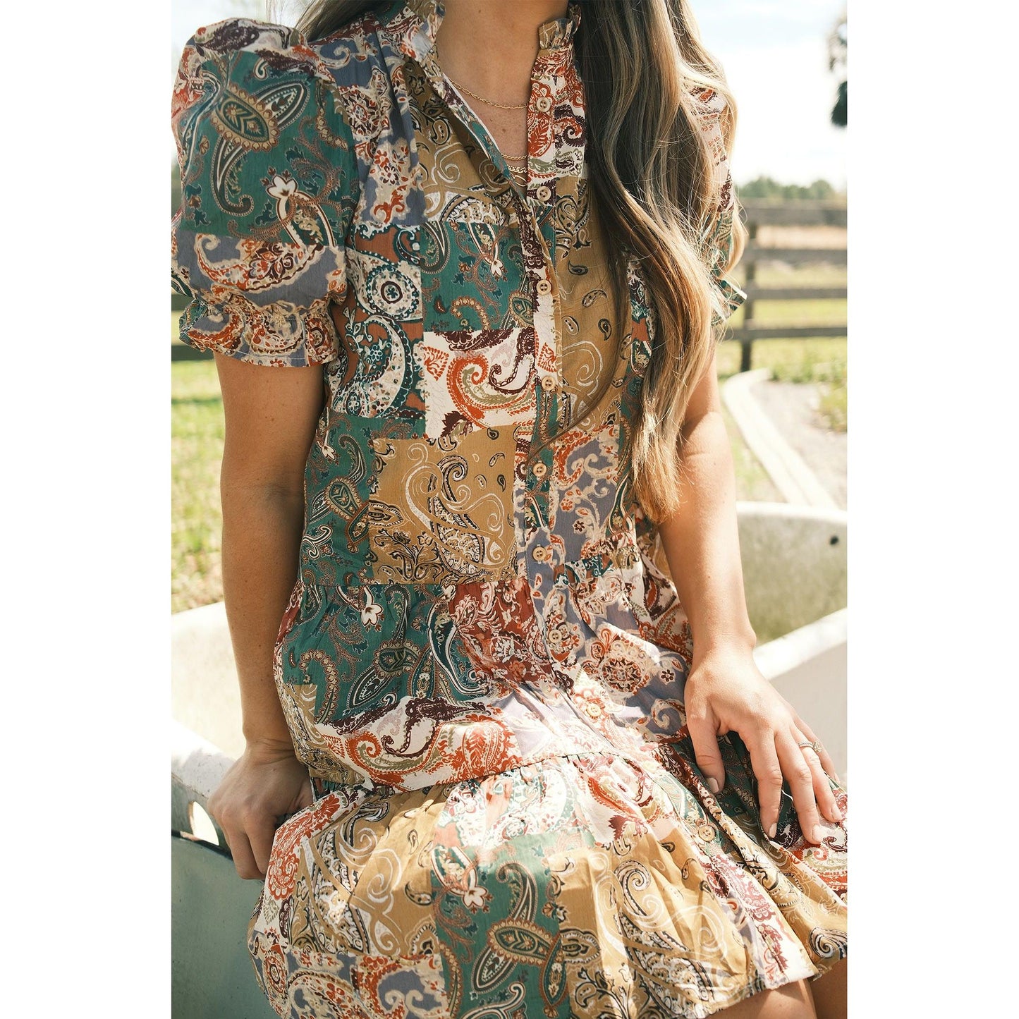 Abstract Print Dress